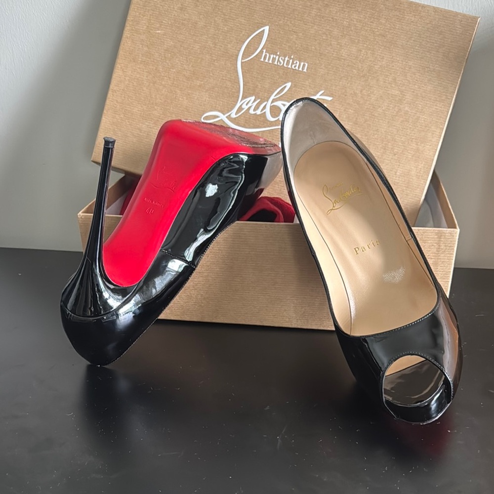 Christian Louboutin Black and Red Heels